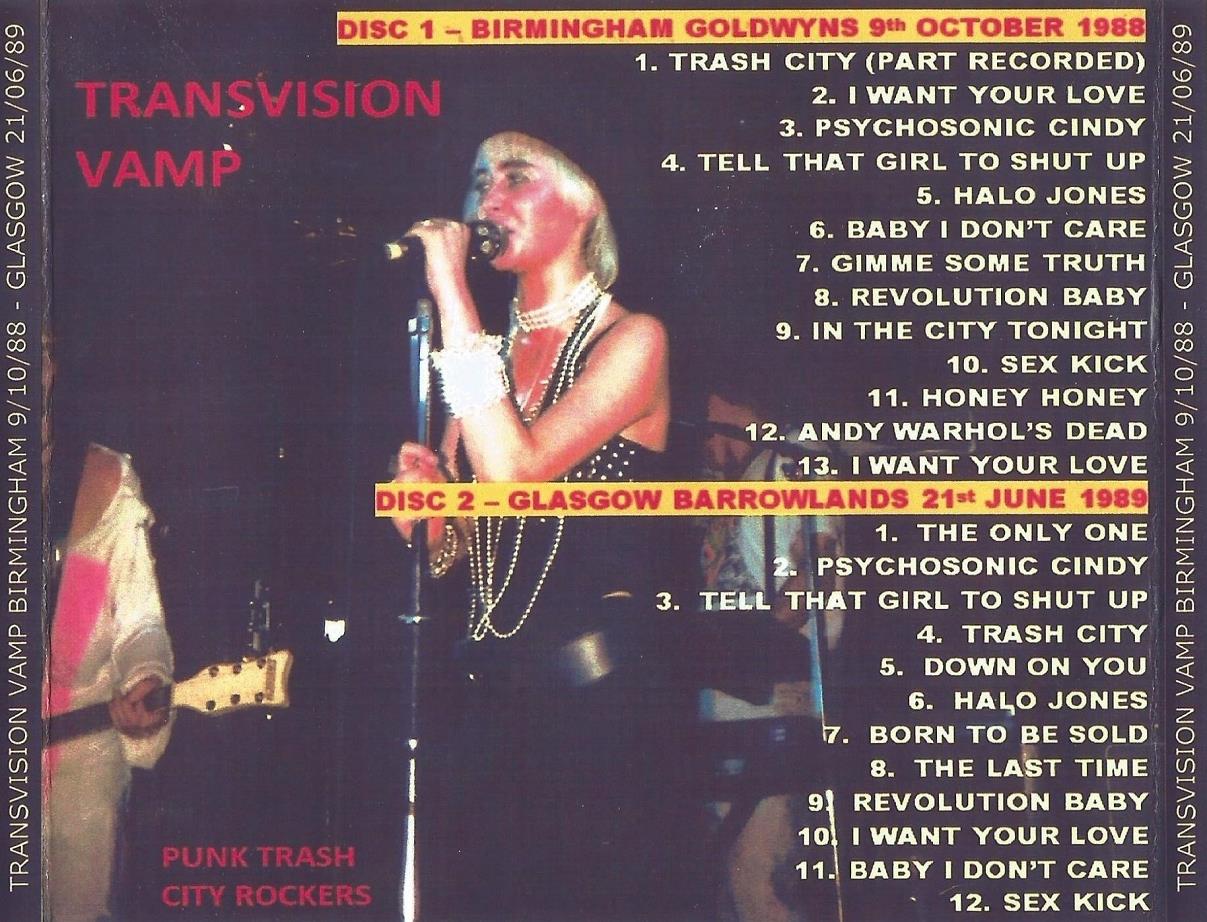 Transvision Vamp Punk Trash City Rocker Ace Bootlegs 